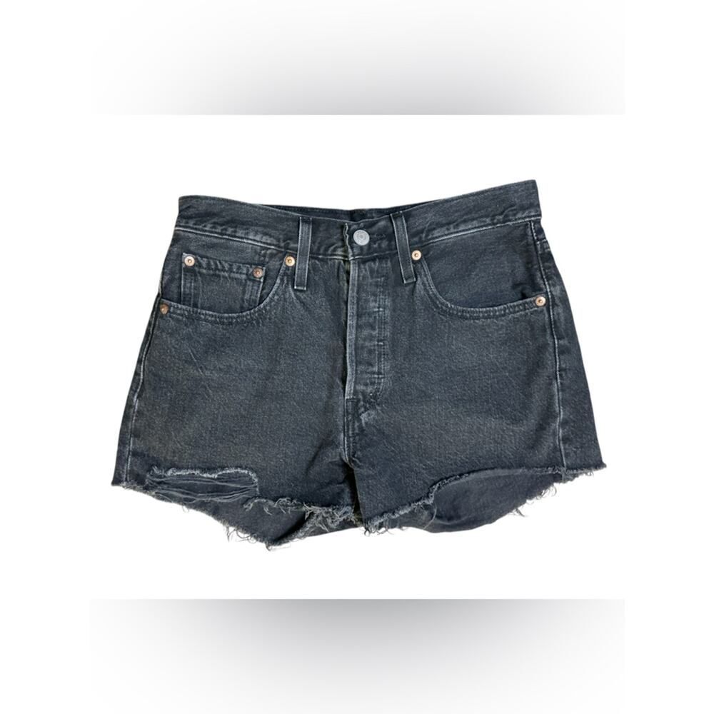 Levi’s 501 Cutoff Denim Shorts – Black Wash – Size 26